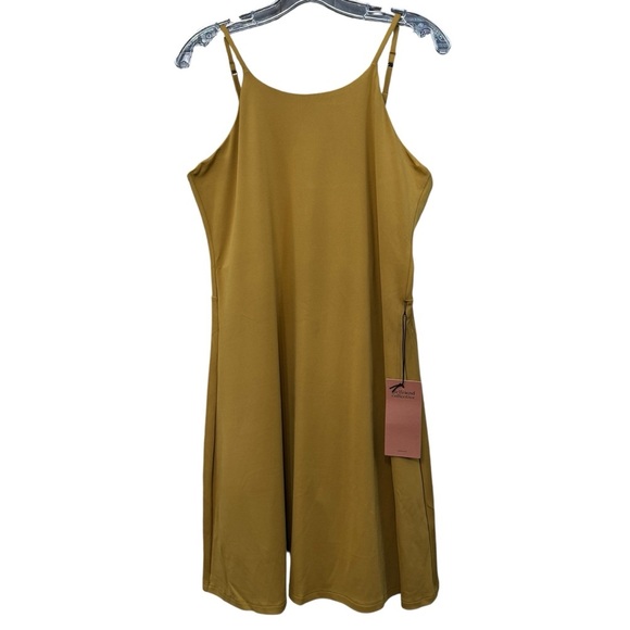 Girlfriend Collective Ochre Strappy Romper Dress w/ Built-In Shorts & Pockets M - Picture 1 of 8